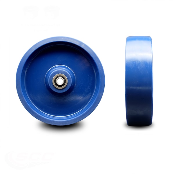 SCC - 8" Solid Polyurethane Wheel Only w/Ball Bearing-1/2" Bore-1400 lbs Cpty